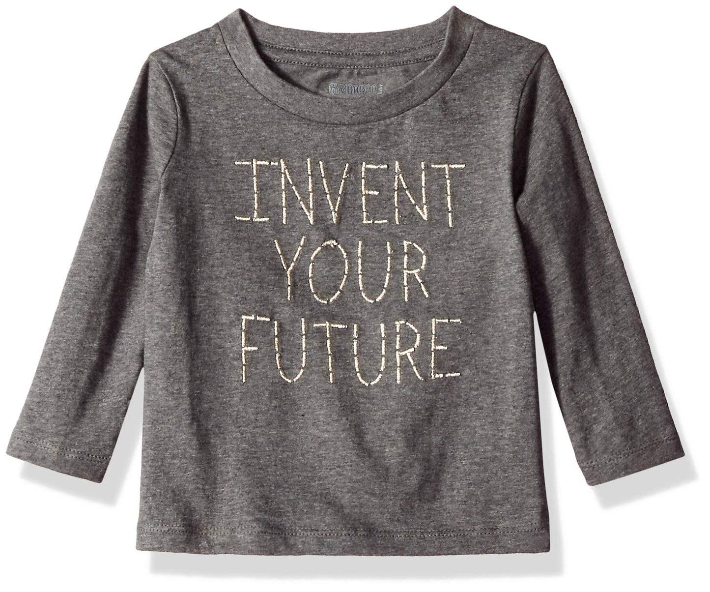 Gymboree Toddlers Girls Invent Your Future Long Sleeve Shirt In Gray