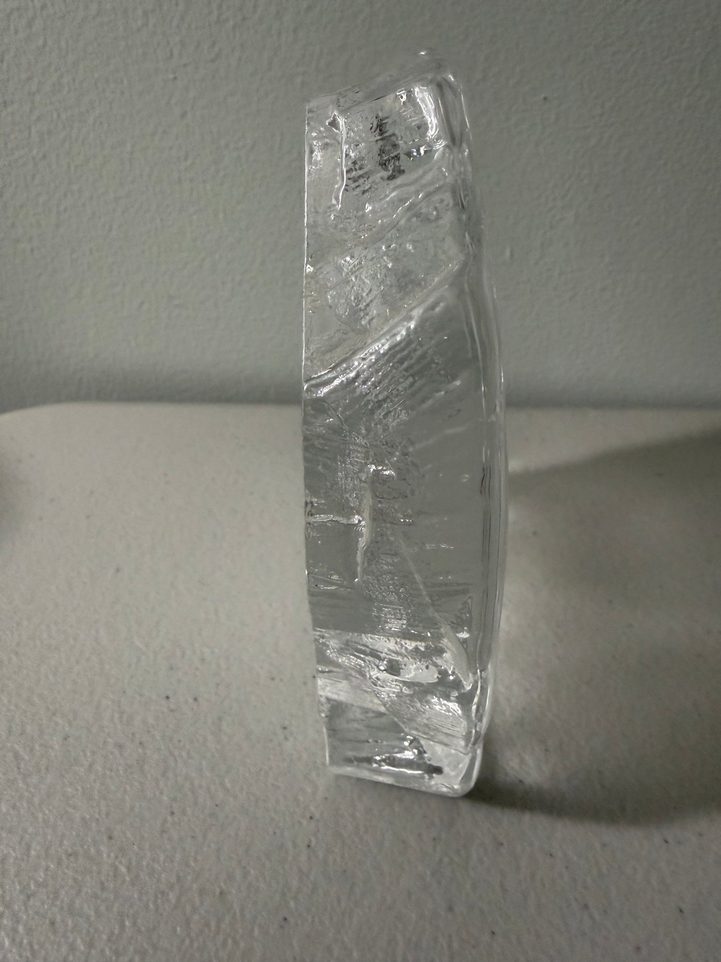 Vintage NYBRO Sweden Crystal Lady Golfer Paperweight