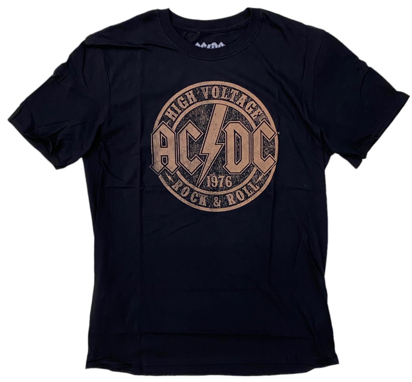 AC/DC Men's T-Shirt High Voltage 1976 Rock & Roll - Large