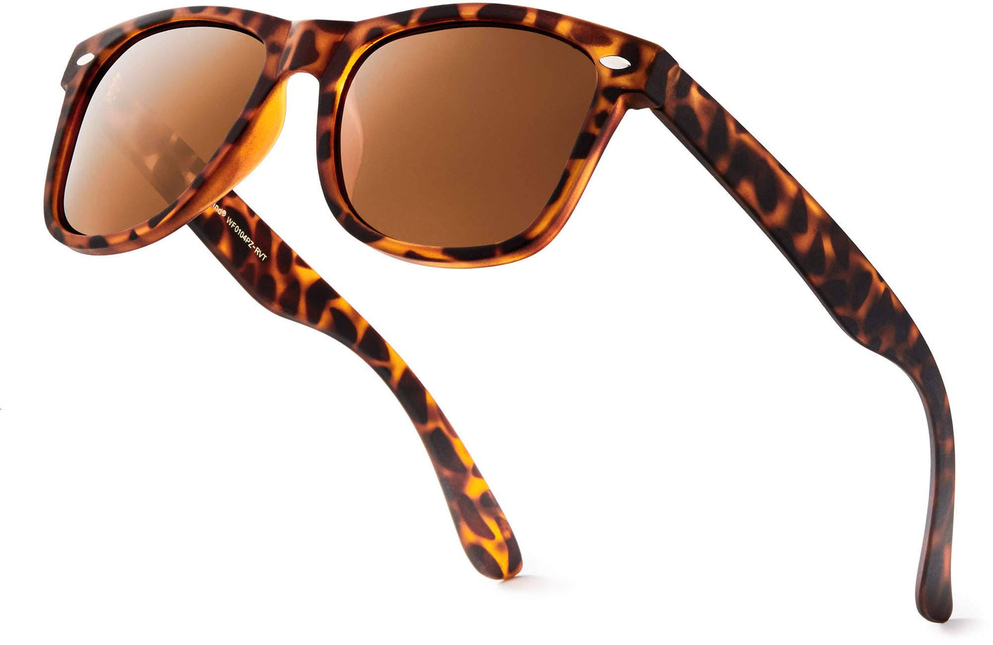 Women's Wayfarer Style Sunglasses With Tortoiseshell Frame Brown Lens