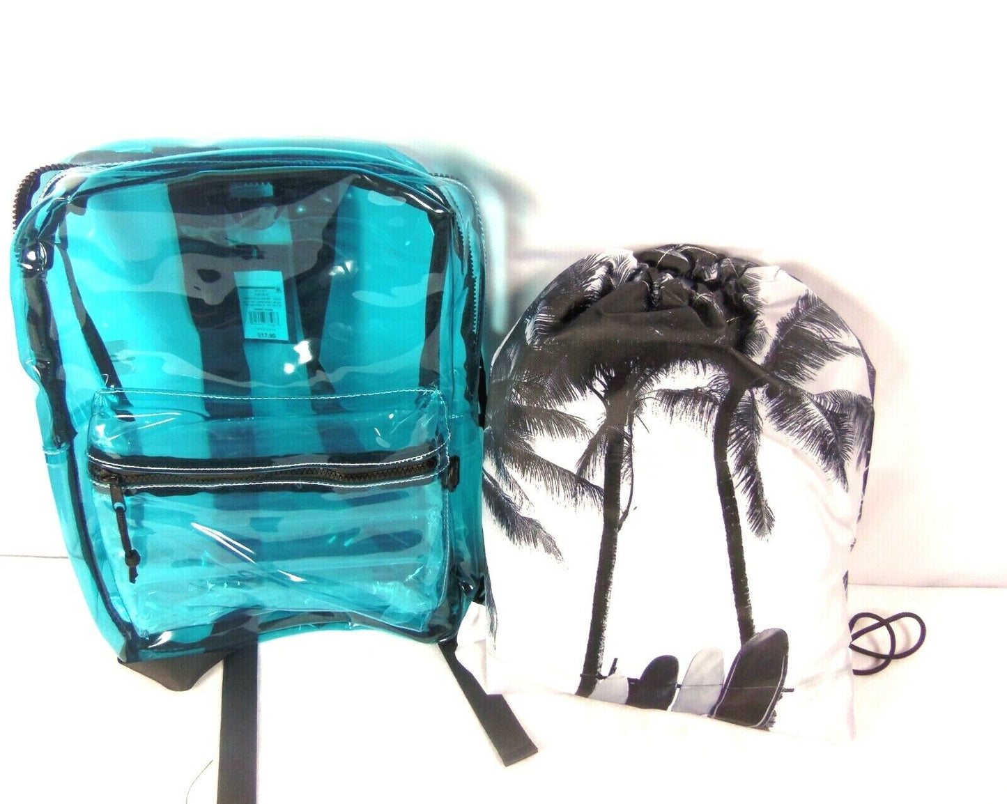 Clear Backpack With Cinch Bag, 2 In 1 School, Stadium, Travel, Sports