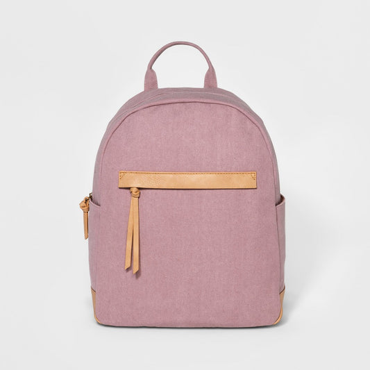 Universal Thread Dome Pink Backpack Front Zip Pocket With a Tassel