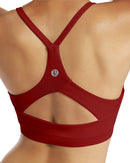 Running Girl Strappy Sports Bra for Women Open Back Yoga Bra-Large