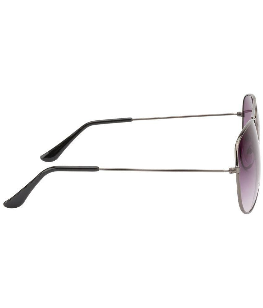 Unisex Pilot Sunglasses Aviator UV400 Mirrored Gray Lens Silver Frame