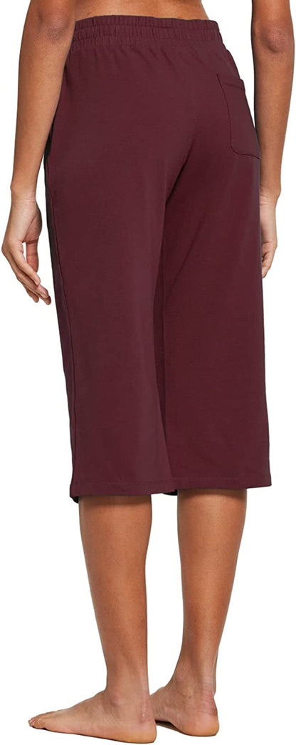 Baleaf Women's Active Yoga Lounge Capri Walking Crop Pants - XL