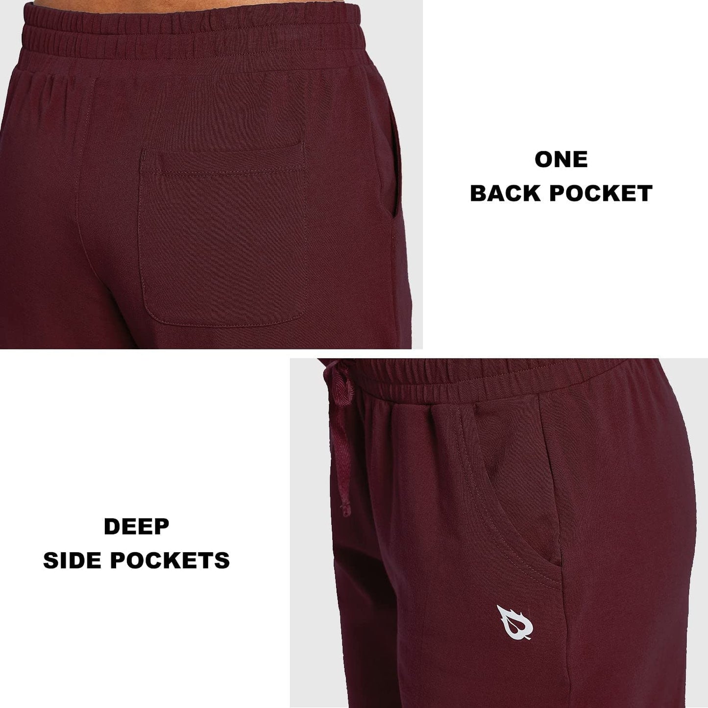 Baleaf Women's Active Yoga Lounge Capri Walking Crop Pants - XL