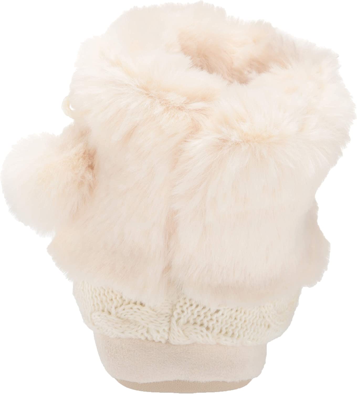 Women's Fuzzy Ankle Bootie Slippers Knitted House Shoes Indoor Outdoor