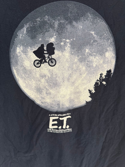 E.T. The Extra Terrestrial Silhouette Logo T-Shirt Flying Bike Scene