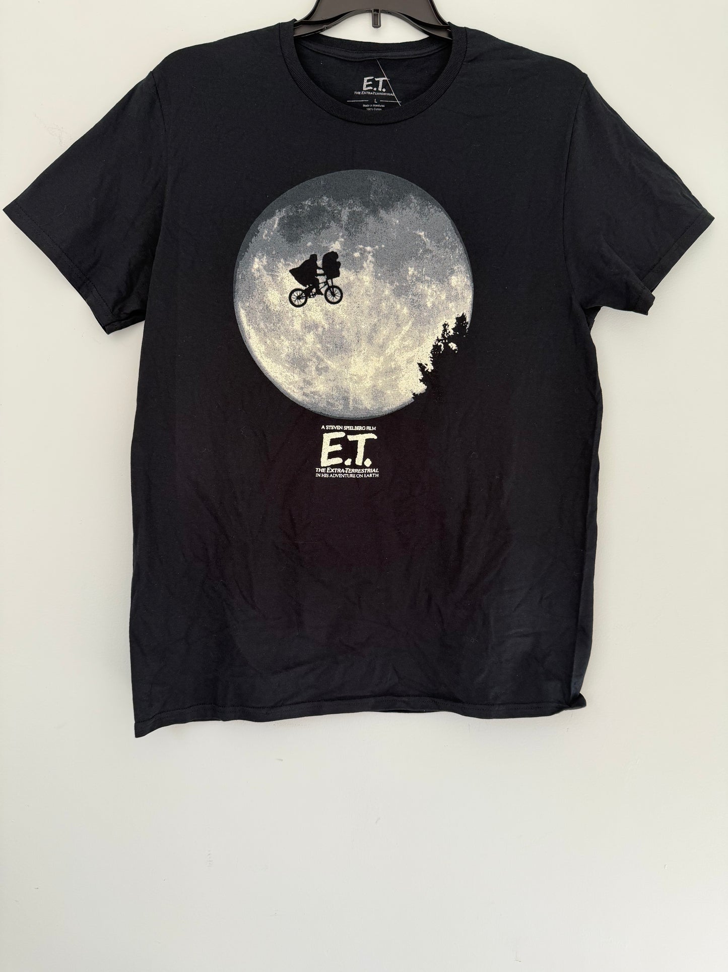 E.T. The Extra Terrestrial Silhouette Logo T-Shirt Flying Bike Scene