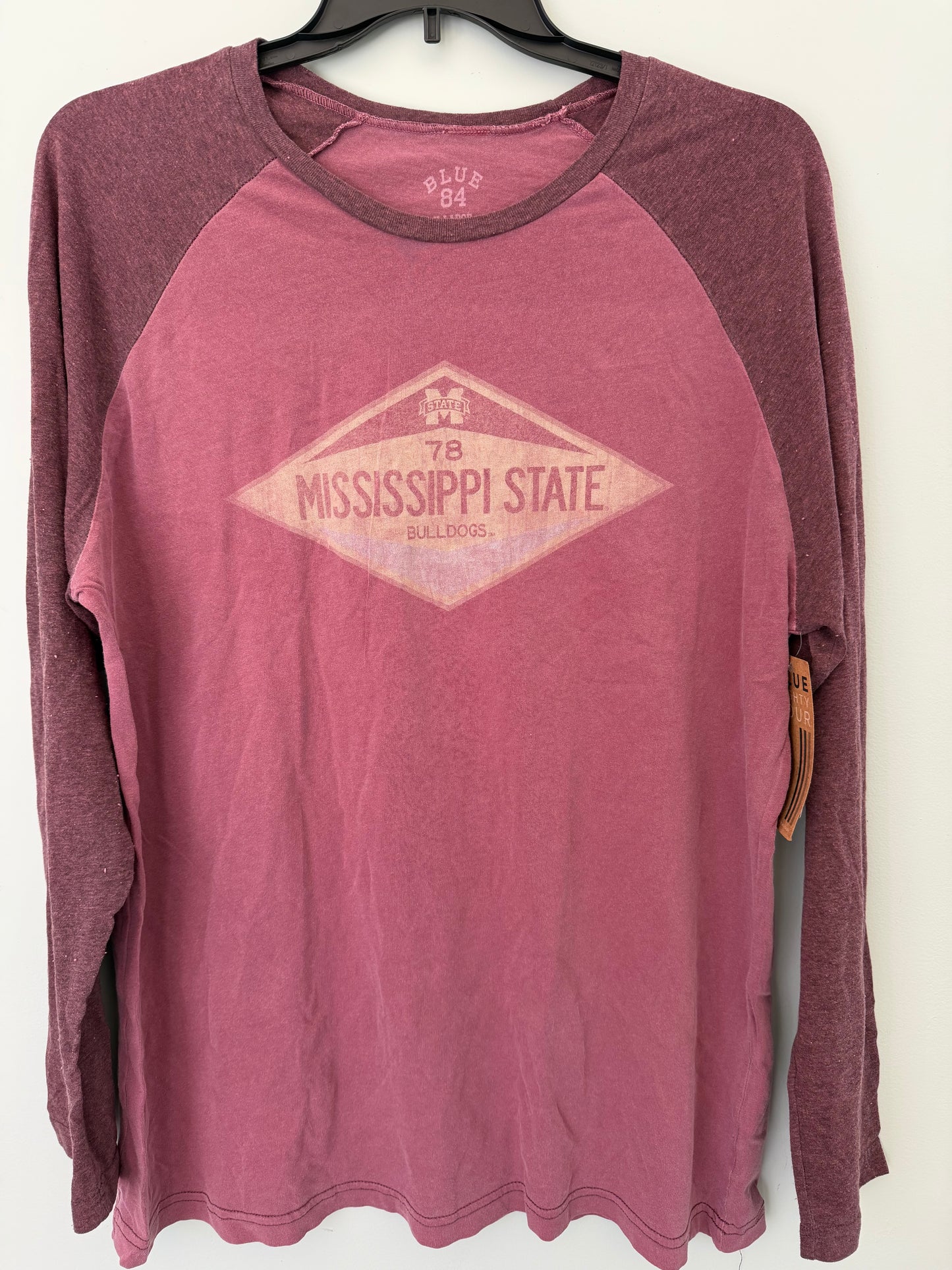 NCAA Mississippi State BullDogs Ring Spun Long Sleeve Raglan Tee