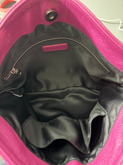 Genuine Leather Crossbody Tote Handbag With Removable Lockets Strap