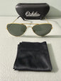 Unisex Pilot Sunglasses Aviator UV400 Mirrored Green Lens Metal Frame