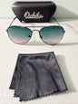 Unisex Pilot Sunglasses Aviator UV400 Mirrored Teal Lens Metal Frame