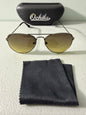 Unisex Pilot Sunglasses Aviator UV400 Mirrored Brown Lens Metal