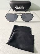 Unisex Pilot Sunglasses Aviator UV400 Mirrored Gray Lens Metal Frame