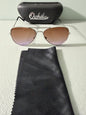Unisex Pilot Sunglasses Aviator UV400 Mirrored Brown Pink Gradient