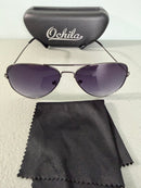 Unisex Pilot Sunglasses Aviator UV400 Mirrored Purple Lens Metal Frame