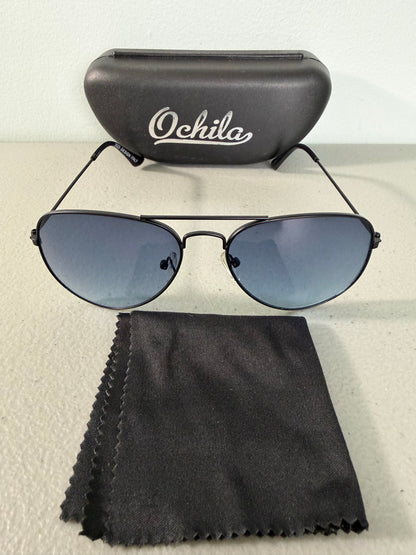 Unisex Pilot Sunglasses Aviator UV400 Mirrored LT Blue Lens Metal