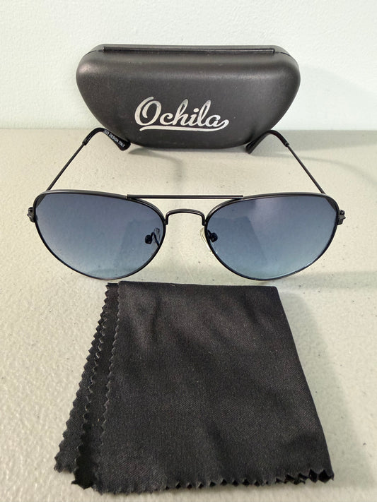 Unisex Pilot Sunglasses Aviator UV400 Mirrored LT Blue Lens Metal