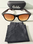 Women's Wayfarer Style Sunglasses With Tortoiseshell Frame Brown Lens