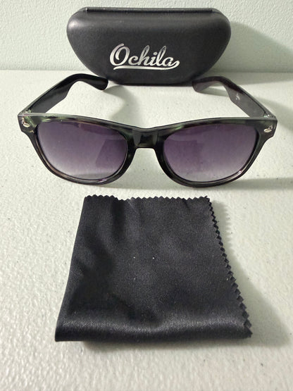 Wayfarer-Style Sunglasses Gradient for Women Animal Print Acetate