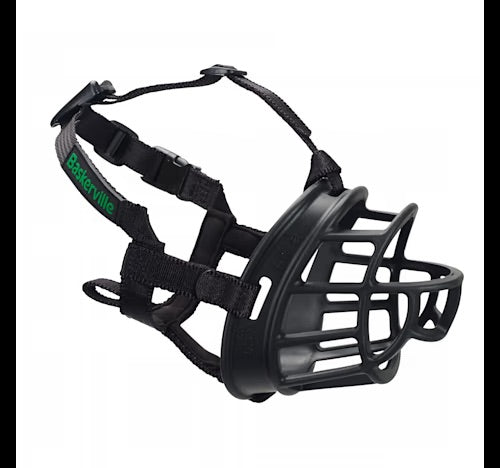 Baskerville Ultra Black Muzzle for Dogs, Size 4 Medium Dogs
