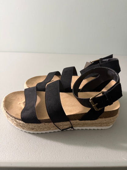 Universal Thread Women's Open Toe Annie Platform Wedge Slide Sandals