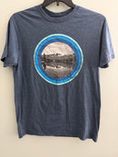 Mountain And Lake Water Front View Graphic Tee- Men's