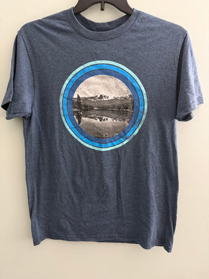 Mountain And Lake Water Front View Graphic Tee- Men's