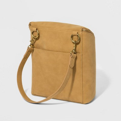 Universal Thread Shoulder Bucket Bag With Detachable Strap In Yellow