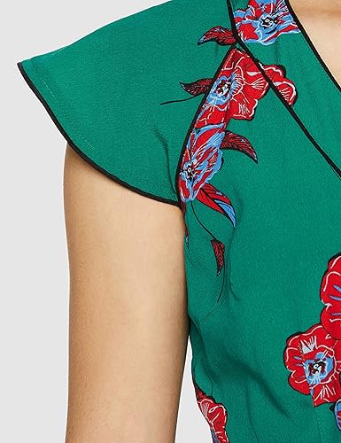 Find Midi Floral Wrap Dress With Tailored Waistband, Asymmetric Hem