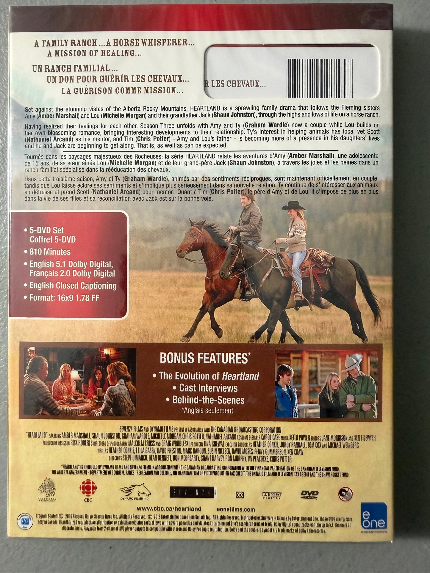 Heartland The Complete Season 3 Three, DVD, 2011, 5-Disc Set Canadian