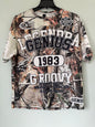 Romwe Legendra Genius Groovy 1983 Camo Tree Branch T-Shirt- Large 40