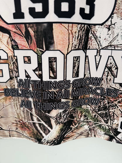 Romwe Legendra Genius Groovy 1983 Camo Tree Branch T-Shirt- Large 40