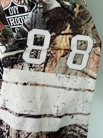 Romwe Legendra Genius Groovy 1983 Camo Tree Branch T-Shirt- Large 40