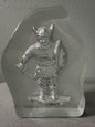Vintage Bergdala Swedish Crystal Viking Paperweight