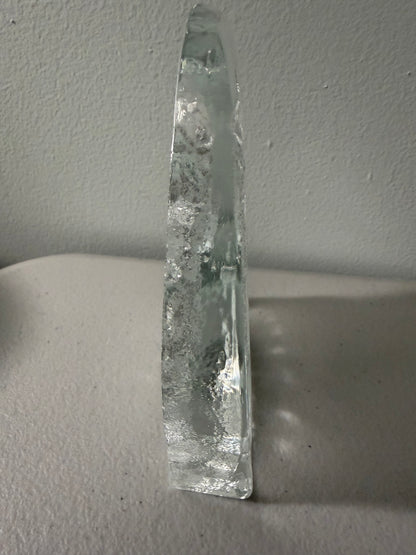 Vintage Bergdala Swedish Crystal Viking Paperweight