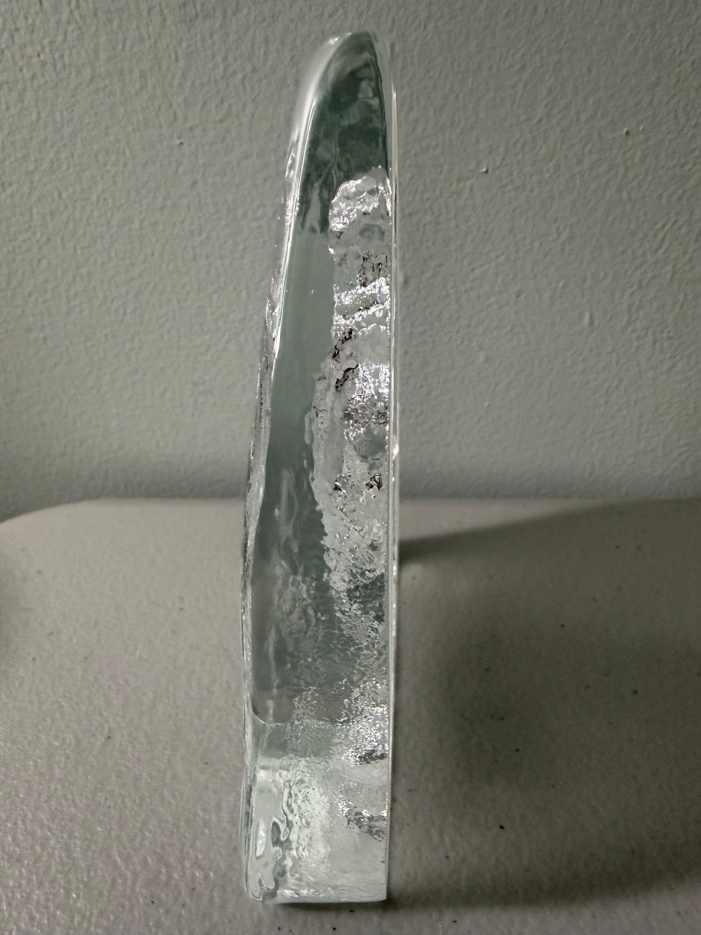 Vintage Bergdala Swedish Crystal Viking Paperweight