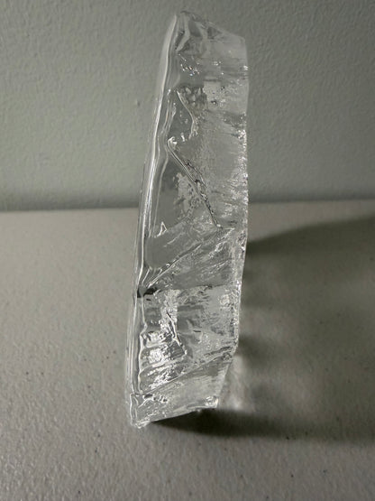 Vintage NYBRO Sweden Crystal Lady Golfer Paperweight