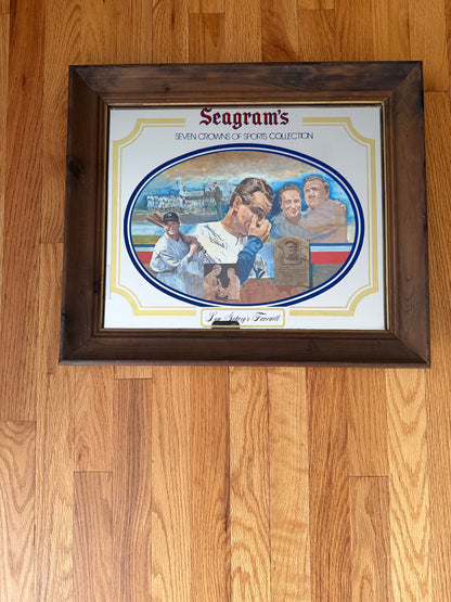 Seagram's Seven 7 Crown Lou Gehrig's Farewell Collectible Bar Mirror