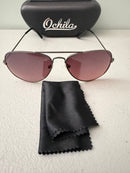 Unisex Pilot Sunglasses Aviator UV400 Mirrored Dark Pink Lens