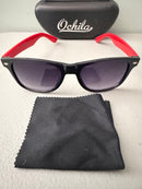 Ochila Two-Tone Wayfarer Sunglasses UV400 Protection Set Red Temples