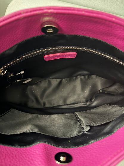 Vanna Luu Pink Leather Hobo Handbag Removable Lockets Strap USA Made