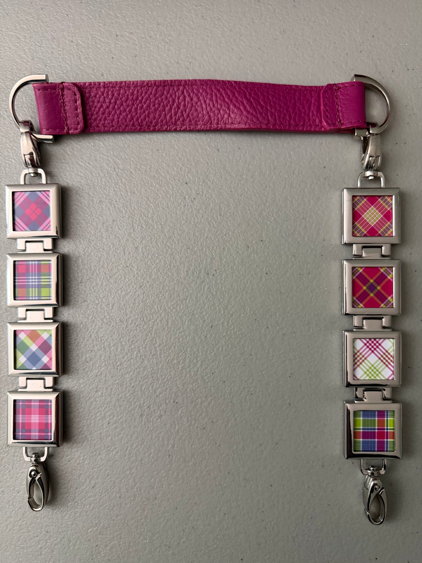 Vanna Luu Pink Leather Hobo Handbag Removable Lockets Strap USA Made