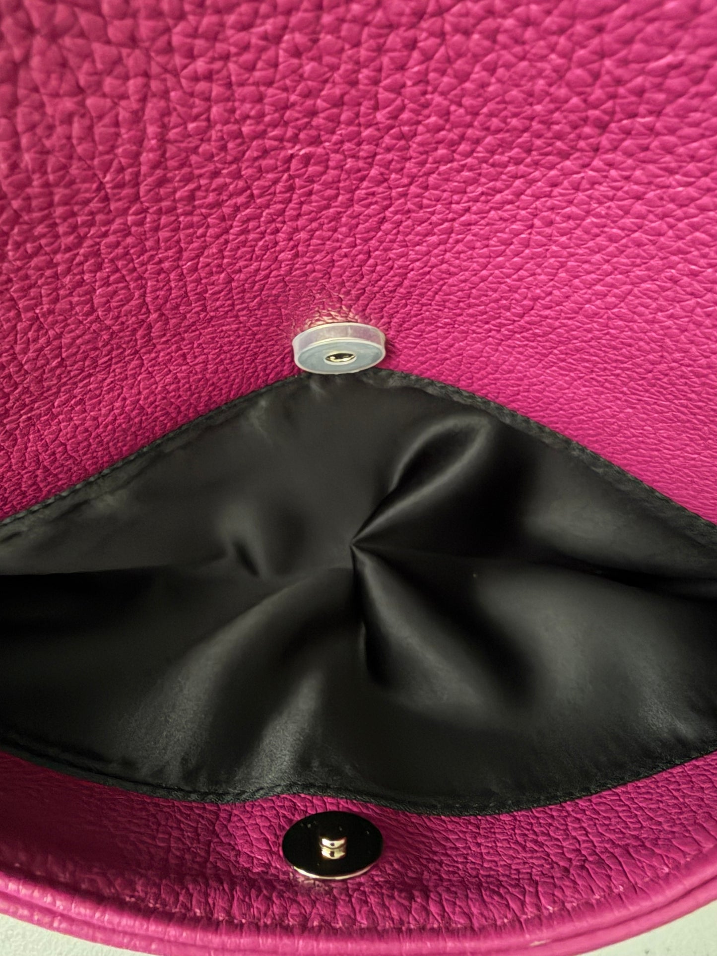 Vanna Luu Pink Leather Tote Bag With Removable Locket Strap- USA Made