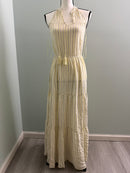 LC Lauren Conrad Yellow Striped Tiered Maxi Dress