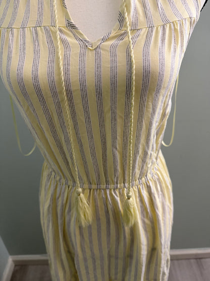 LC Lauren Conrad Yellow Striped Tiered Maxi Dress