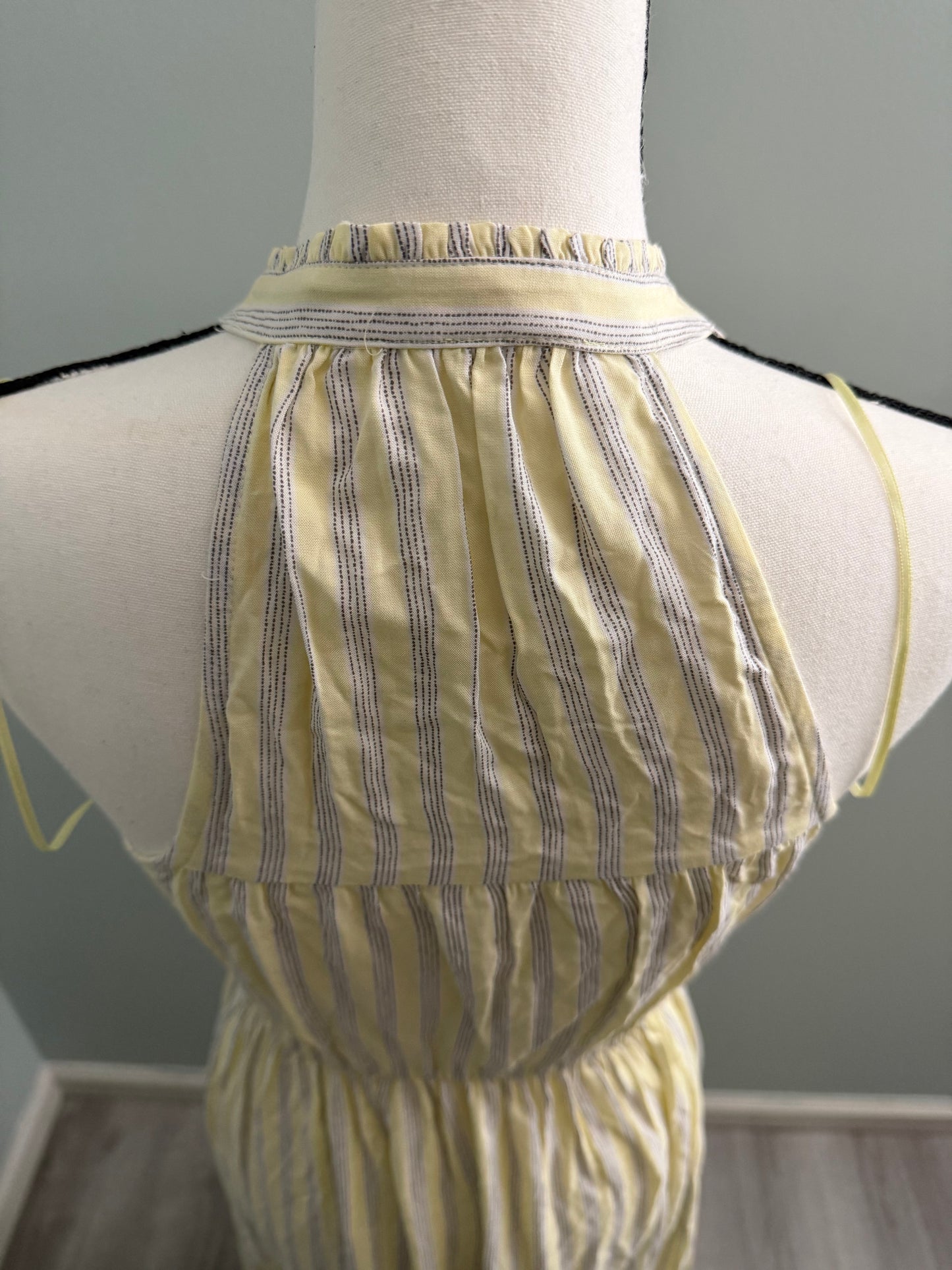 LC Lauren Conrad Yellow Striped Tiered Maxi Dress