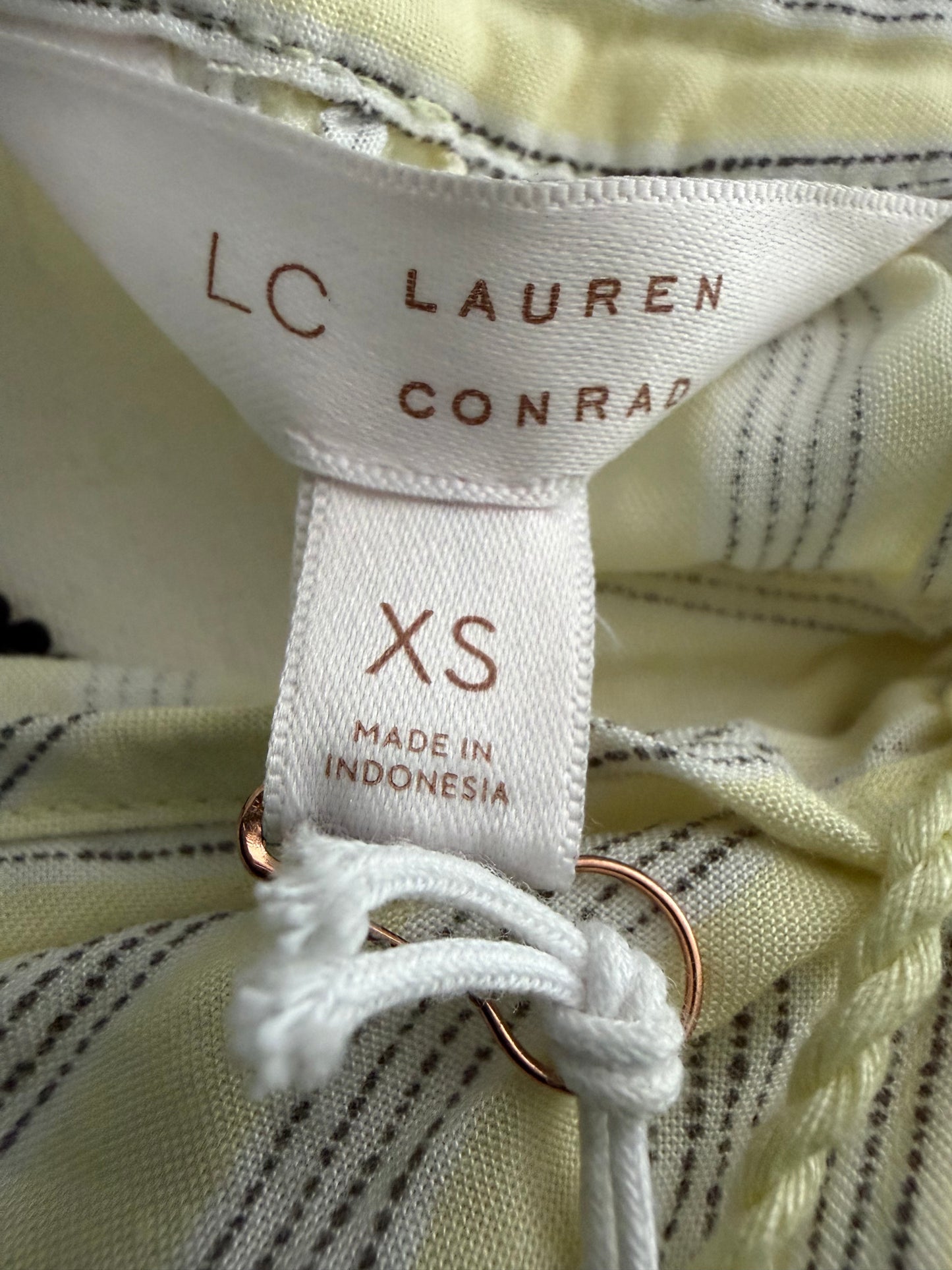 LC Lauren Conrad Yellow Striped Tiered Maxi Dress