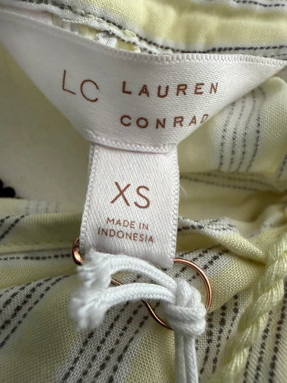 LC Lauren Conrad Yellow Striped Tiered Maxi Dress